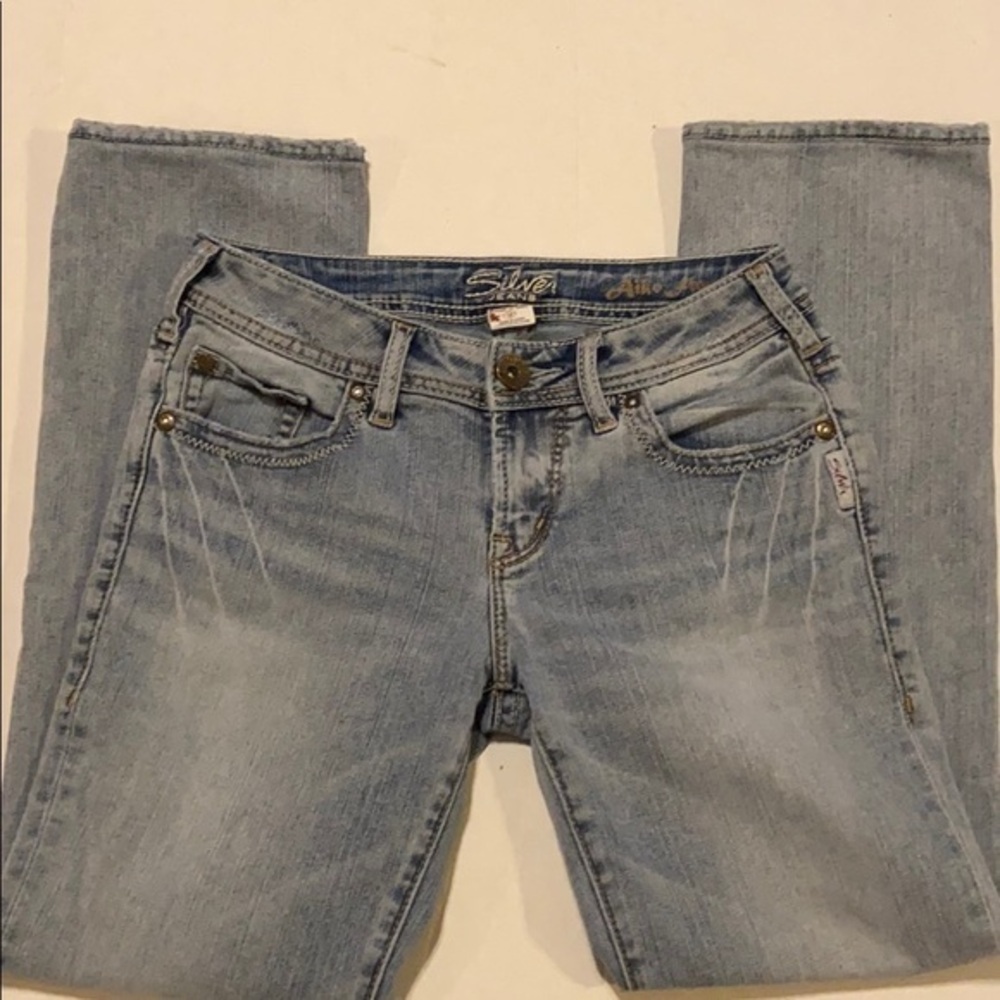 Silver Blue Jeans Aiko Flood Cotton Blend Size 26